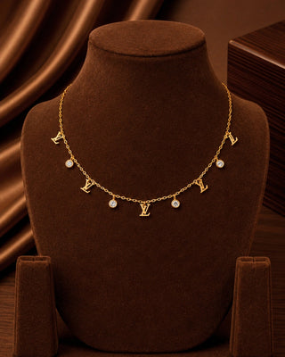 LY with Signity Stone Chain Neckpiece - Masaba
