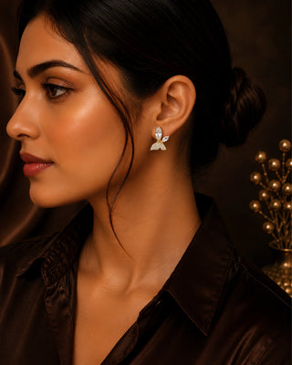 Butterfly Flying Brilliance Studs - Anvika - Zevarly (image 3)