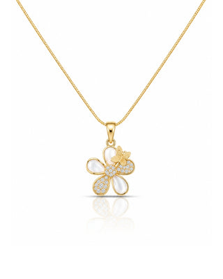 Butterfly on Flower Chain Pendant - Niku