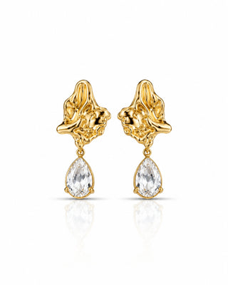 Paper Texture AD Drop Earrings - Rida - Zevarly (image 2)