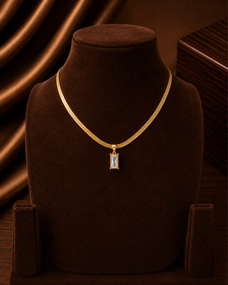 Rectangle Shape Shaped Chain Pendant - Raji
