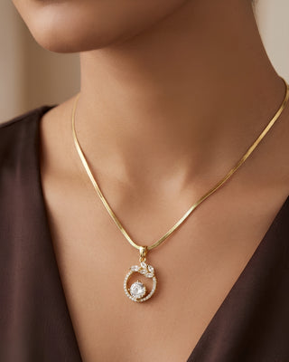 Spherical Shine in Globe Anti Tarnish Pendant - Hiza