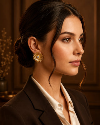 Daliya Luminous Demi Fine Studs - Freyal
