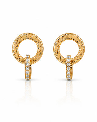 Round Enclose DemiFine Earrings - Doris