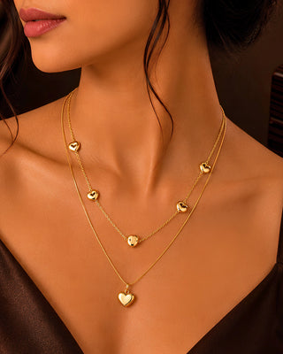 Heartfelt Anti Tarnish Layered Necklace - Eshe