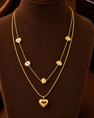 Heartfelt Anti Tarnish Layered Necklace - Eshe