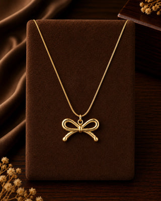 Butterfly Bow Sweet Anti Tarnish Pendant - Mahika