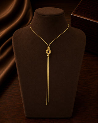 Gold Plated Statement Chain Neckpiece - Shachi