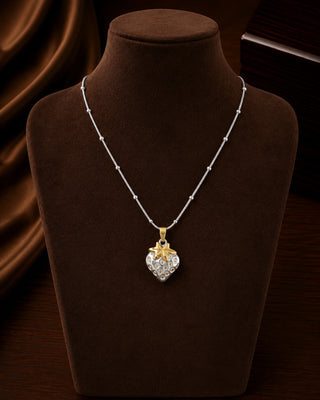 Shagufta Straberry Silver Plated Pendant