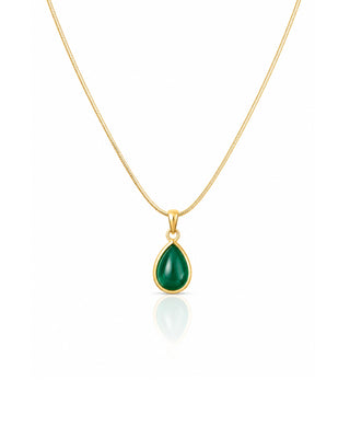 Emerald Drop AntiTarnish Pendant - Yusra