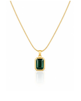 Olive Green Anti Tarnish Pendant - Wafaa