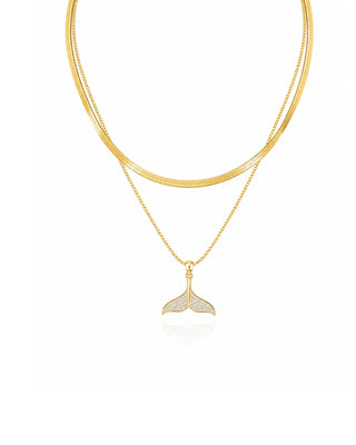 Dolphin Fin AntiTarnish Neckpiece -Jaswi