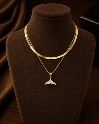 Dolphin Fin AntiTarnish Neckpiece -Jaswi