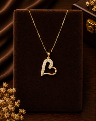 Flowless Heart Beat Anti Tarnish Pendant - Twisha