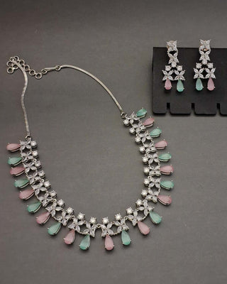 Zevarly Gaurika CZ Necklace Set