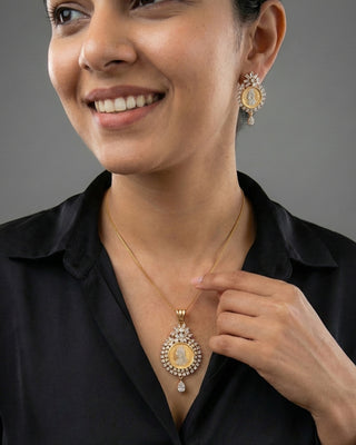 Zevarly Falisha Aura Pendant Set