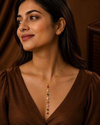 Multi Stones Partwear AntiTarnish Neck Piece - Lopa