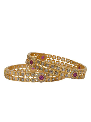 Zevarly Mandana Kundan Princess AD Bangle