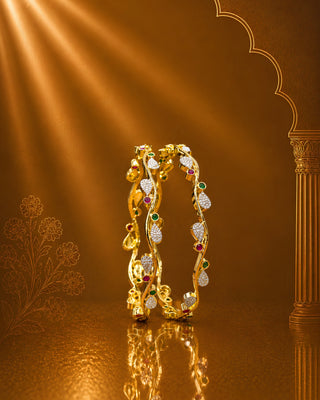 Zevarly Biniana Fashionable AD Bangles