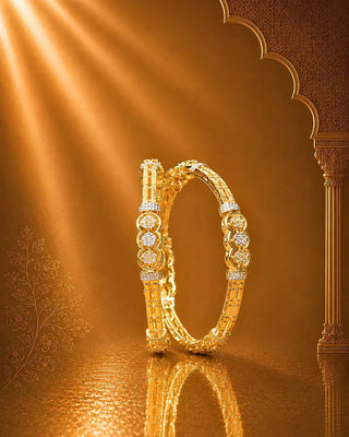 Modern Design Turkish American Diamond Bangles - Radhika