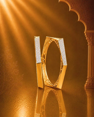 Hexagon Italian Design AD Bangles - Evana