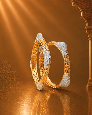 Zevarly Ishita American Diamond Bangles