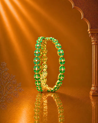 Zevarly Kaashvi Colourful Stones Bangles