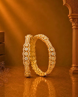 Zevarly Harini Gold-Plated Bangles