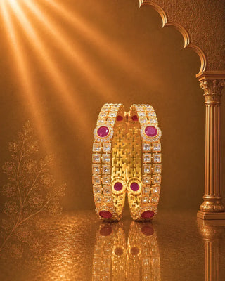 Rajasthani Tradional Kundan AD Bangle - Mandana