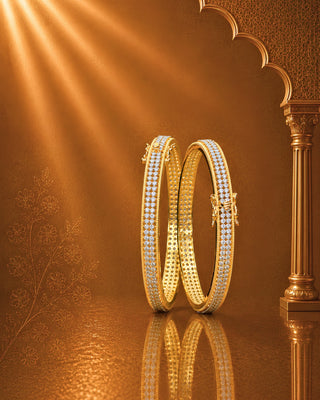 Zevarly Naivedhi Openable Cuff Ad Bangles