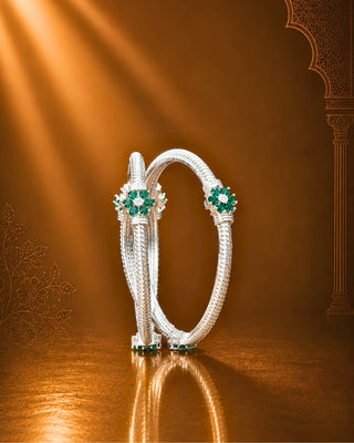 Zevarly Griti Charming Silver Plated Bangles