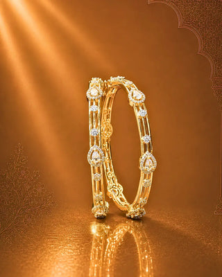 Three Wire Timeless AD Bangles -Sarangi