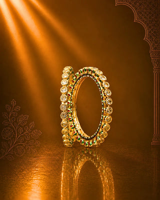 Zevarly Yashoda Meenakari AD Kundan Bangle