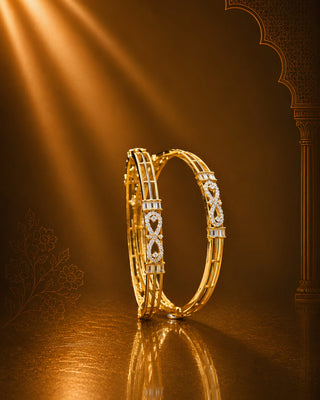 Zevarly Indrati Floral Bangles