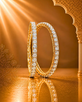 Zevarly Arpita 4mm Colorful AD Single line Bangles