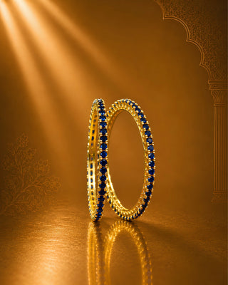 Zeverly Khushi Ethnic AD Bangles Gold Plated design