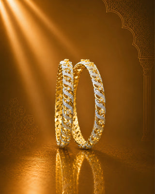 Zevarly Suman Fashionable AD bangles -Suman