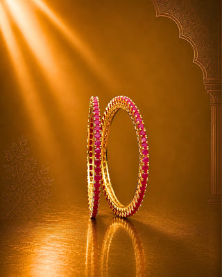 Zevarly Arpita 4mm Colorful AD Single line Bangles