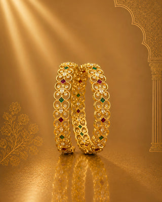 Zevarly Lakshya Cubic Zirconia Bangles