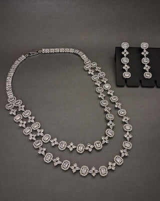 Zunaira Two Layer Solitaire Ad Necklace Set