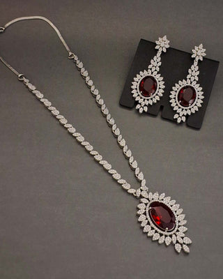 Zevarly Jagriti Radiant Elegance AD Necklace Set