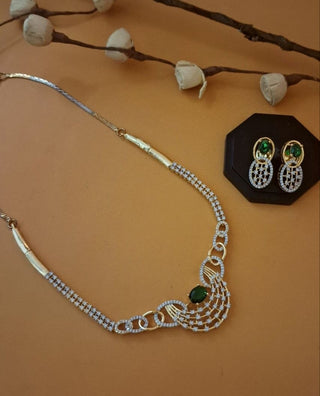 Zevarly Mihika Gold plated Necklace Set