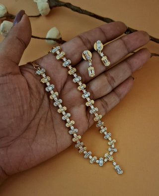 Zevarly Yuvika Channel Radiance Necklace Set
