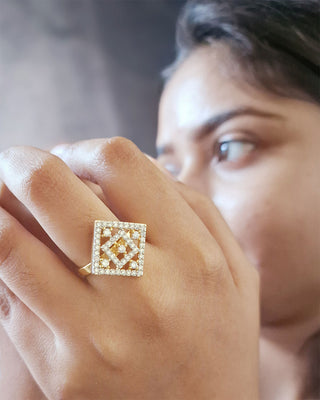 REVATHI ADJUSTABLE COCKTAIL RING - Zevarly