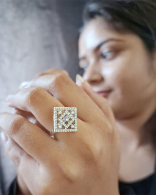 REVATHI ADJUSTABLE COCKTAIL RING - Zevarly